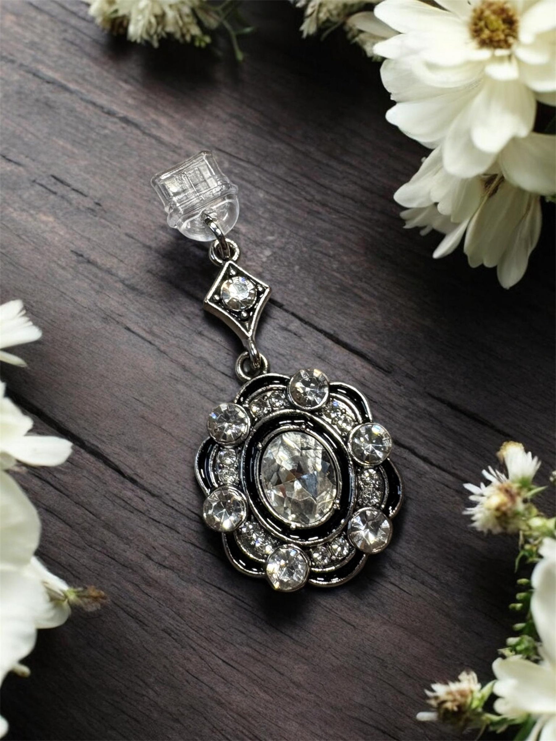 White Sparkle Kindle Charm