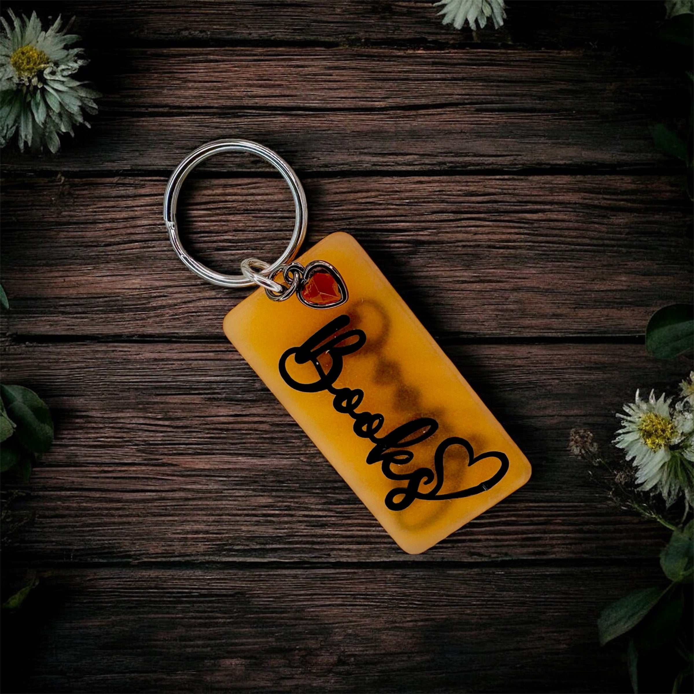 Sunburst “Books” Keychain