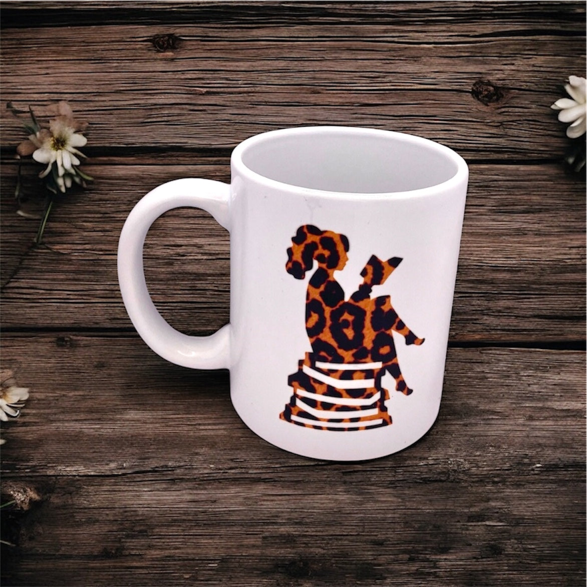 Reader girl white mug 12oz