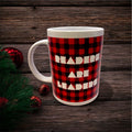 "Readers are Leaders" Holiday Flannel Mug 15oz