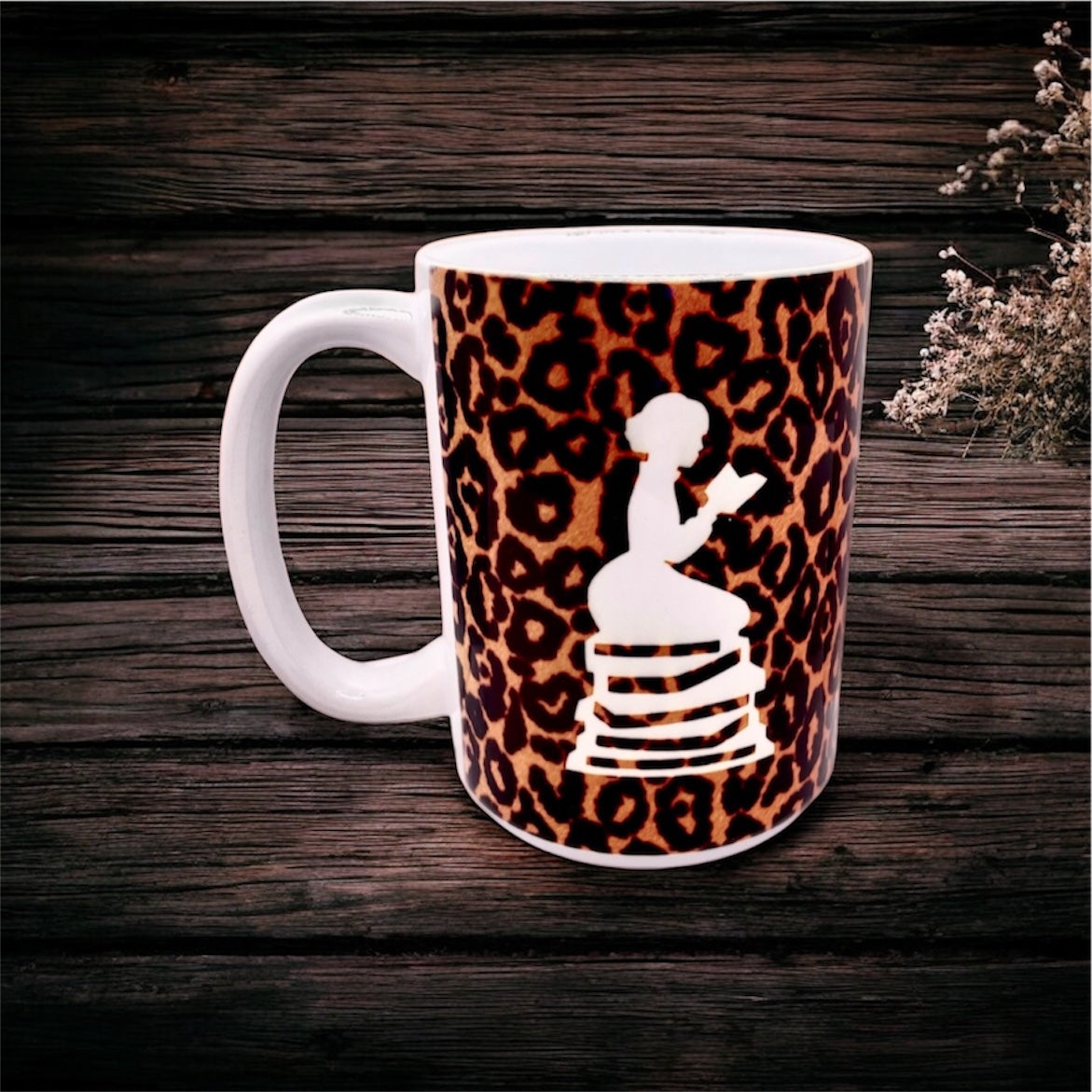 Cheetah Print Reader Mug (15 oz)