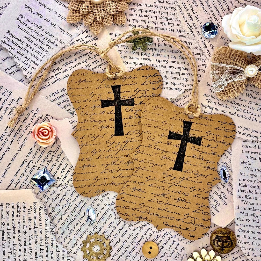 Paper Map Cross Bookmark