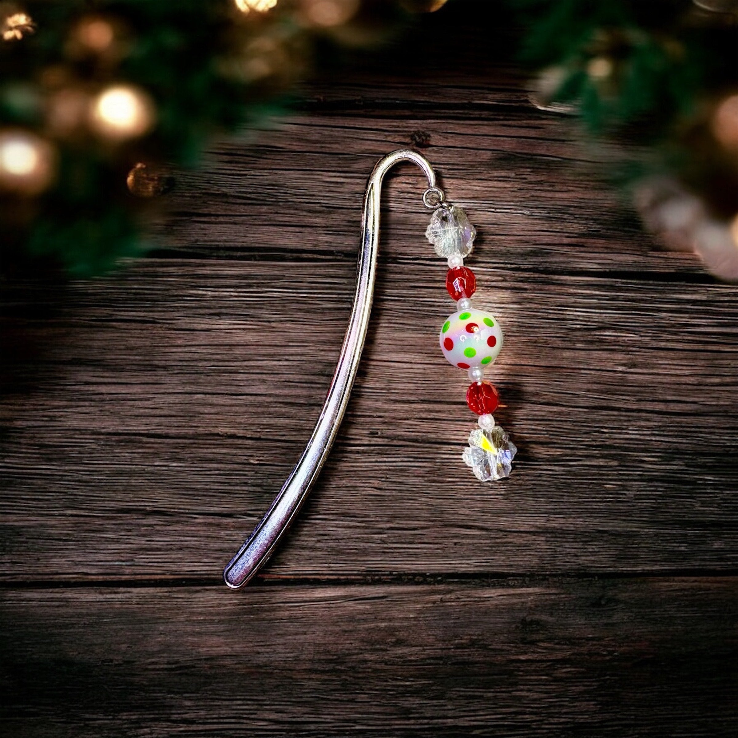 Snowflake beaded Bookmark