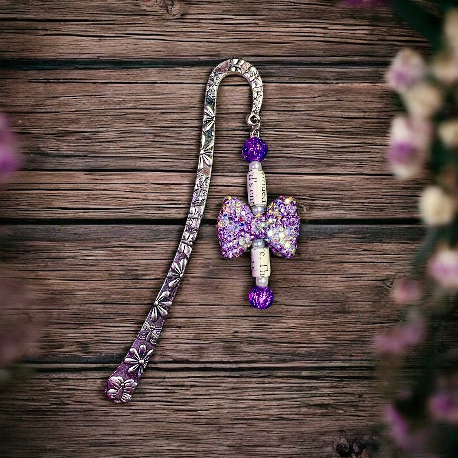 Sparkling Lavender Blossom Bookmark
